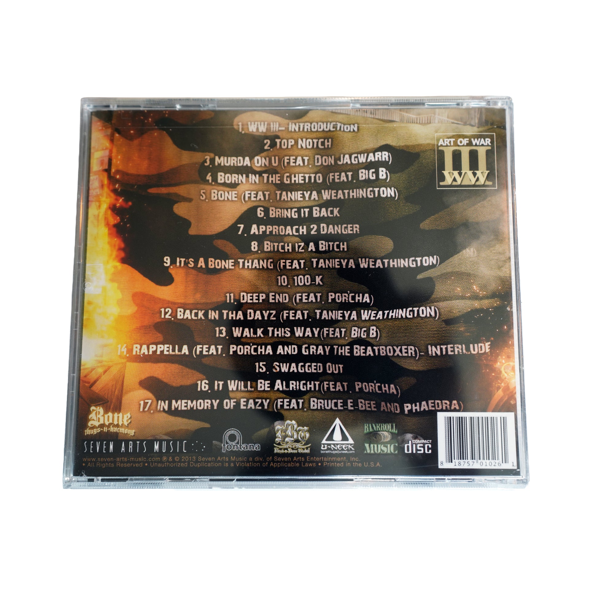 Bone Thugs-n-Harmony Art of War World War 3 CD