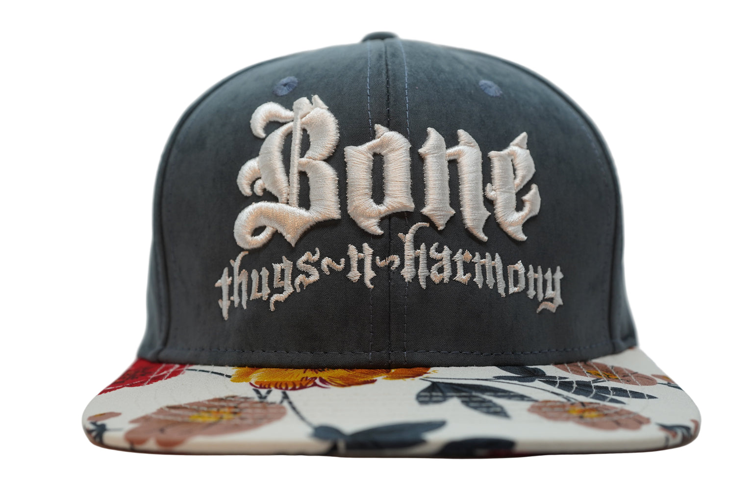 Grey Suedette Floral Bill