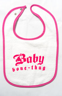 Pink Baby Bone Thug Bib