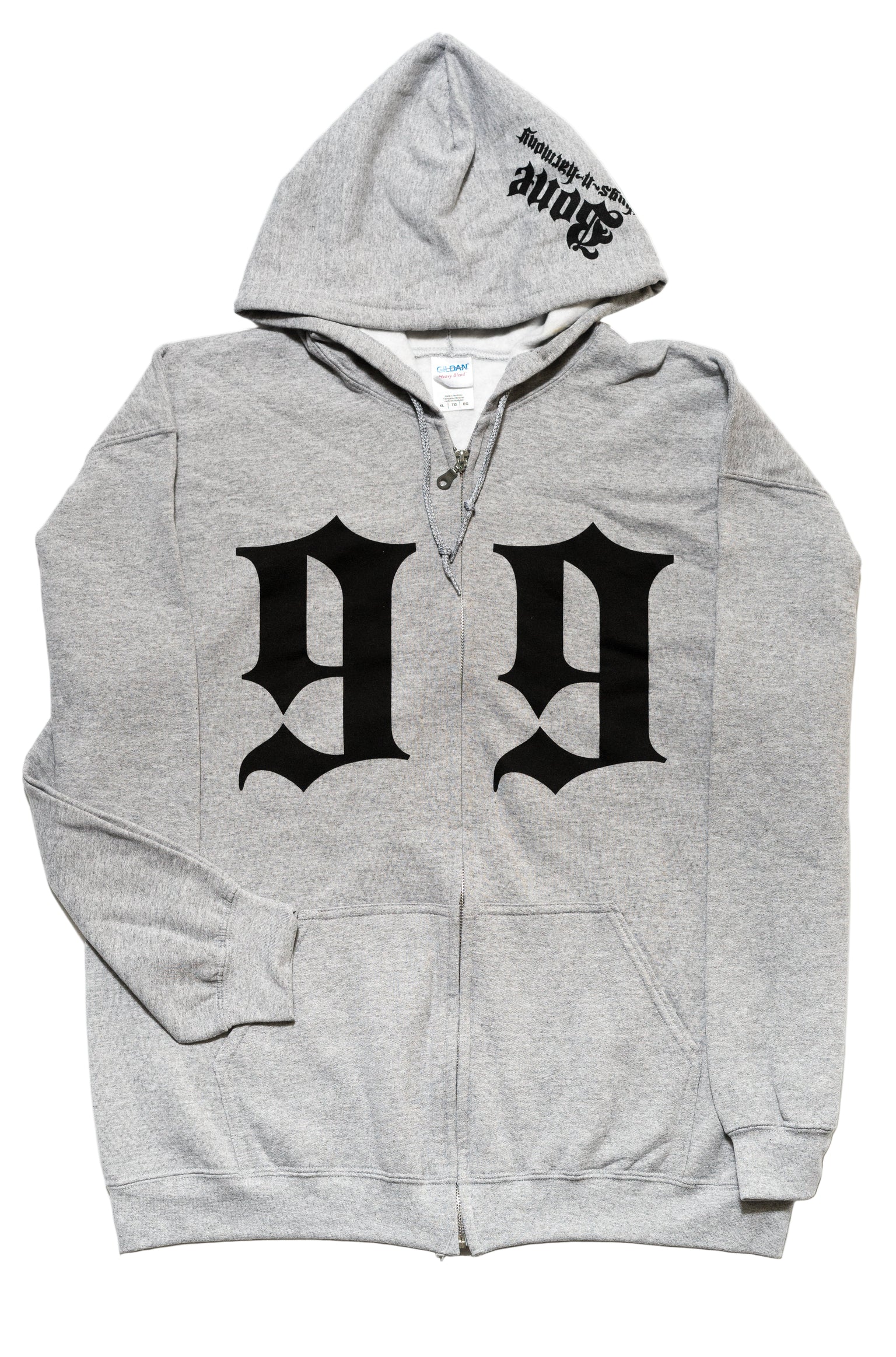 Dark Grey Double Glock Zip Up Hoodie