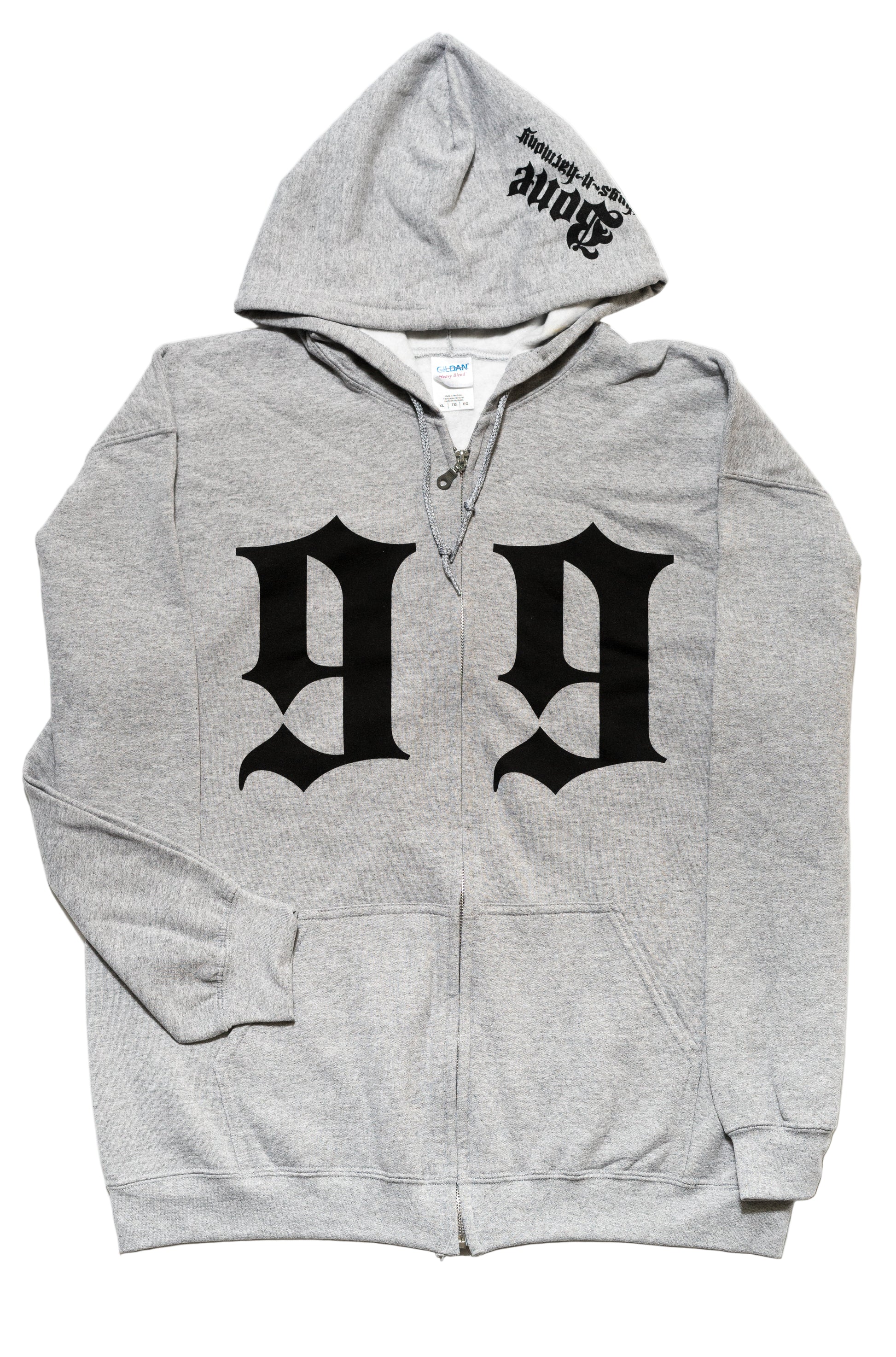 Dark Grey Double Glock Zip Up Hoodie