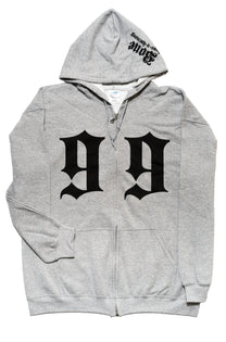 Dark Grey Double Glock Zip Up Hoodie