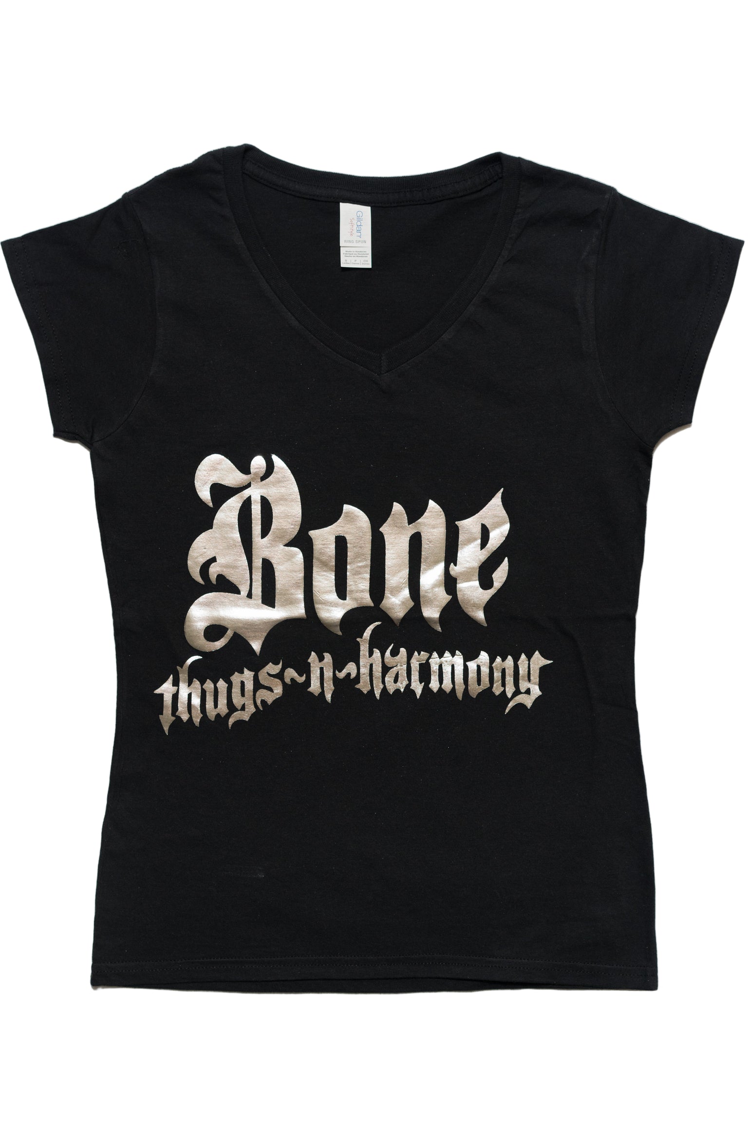 Women's Silver Foil V-Neck Tee