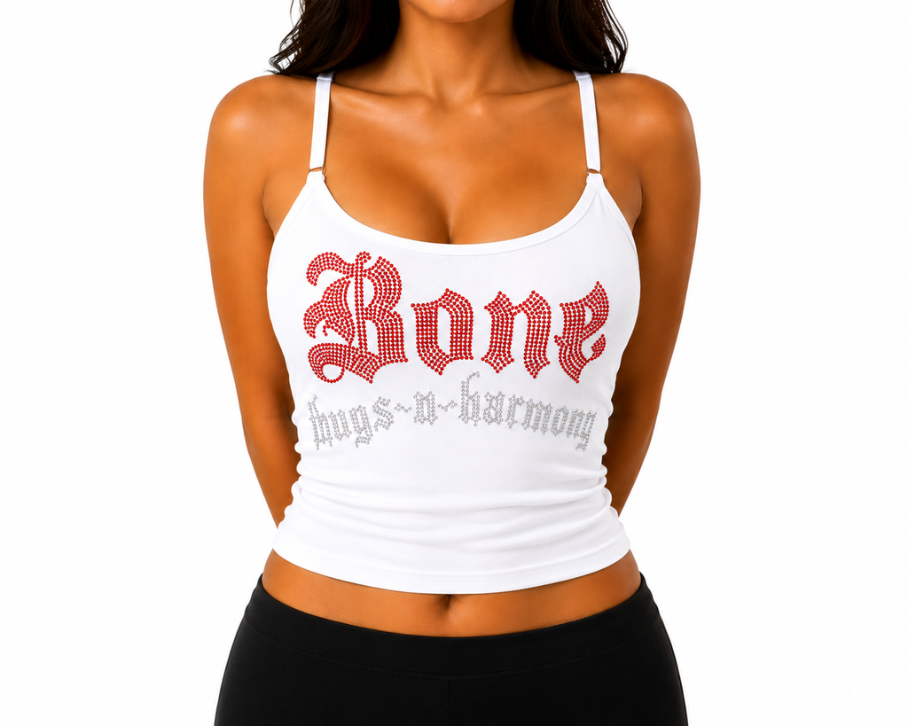 White Ruby Spaghetti Strap Tank