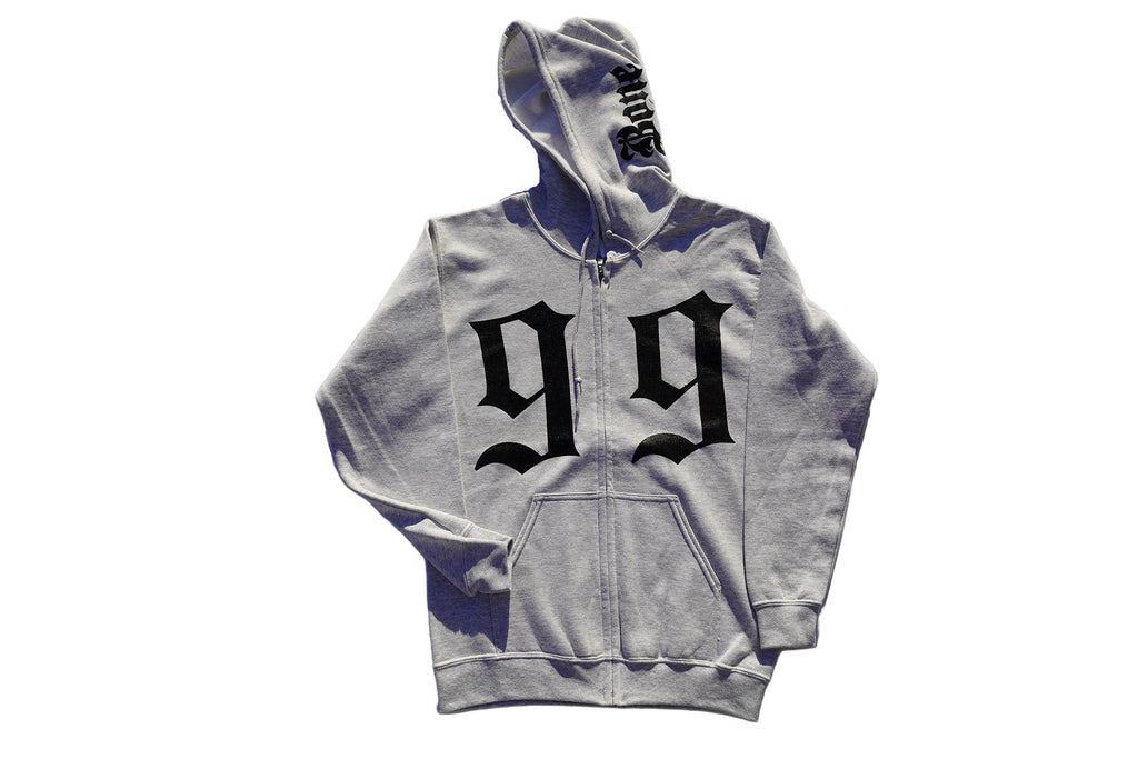 Light Grey Double Glock Zip Up Hoodie