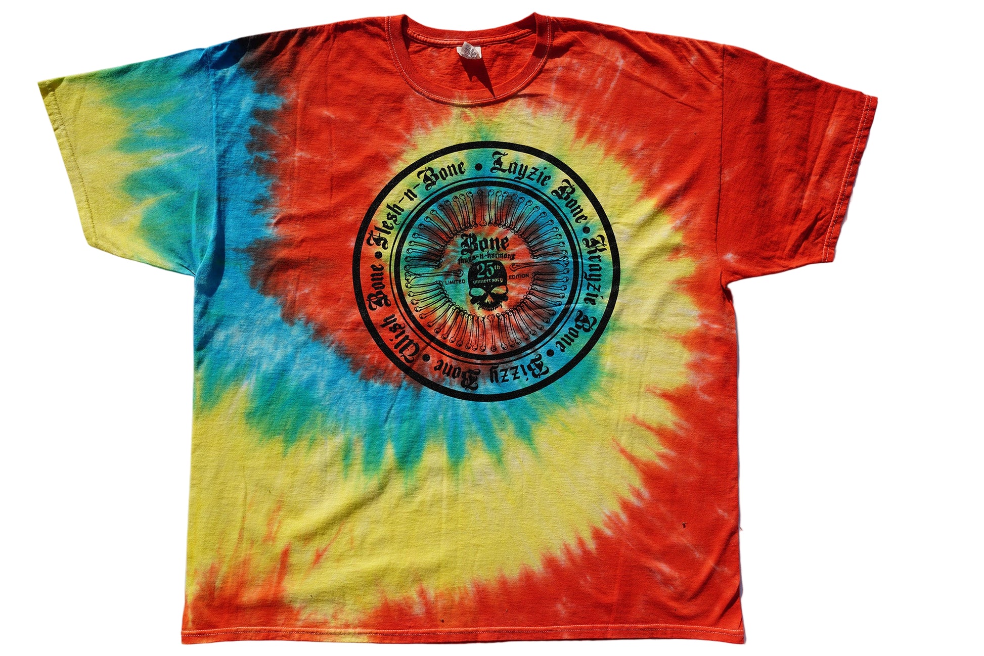 25th Anniversary Black Print Tie Dye Tee