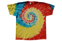 25th Anniversary white print tie dye t-shirt
