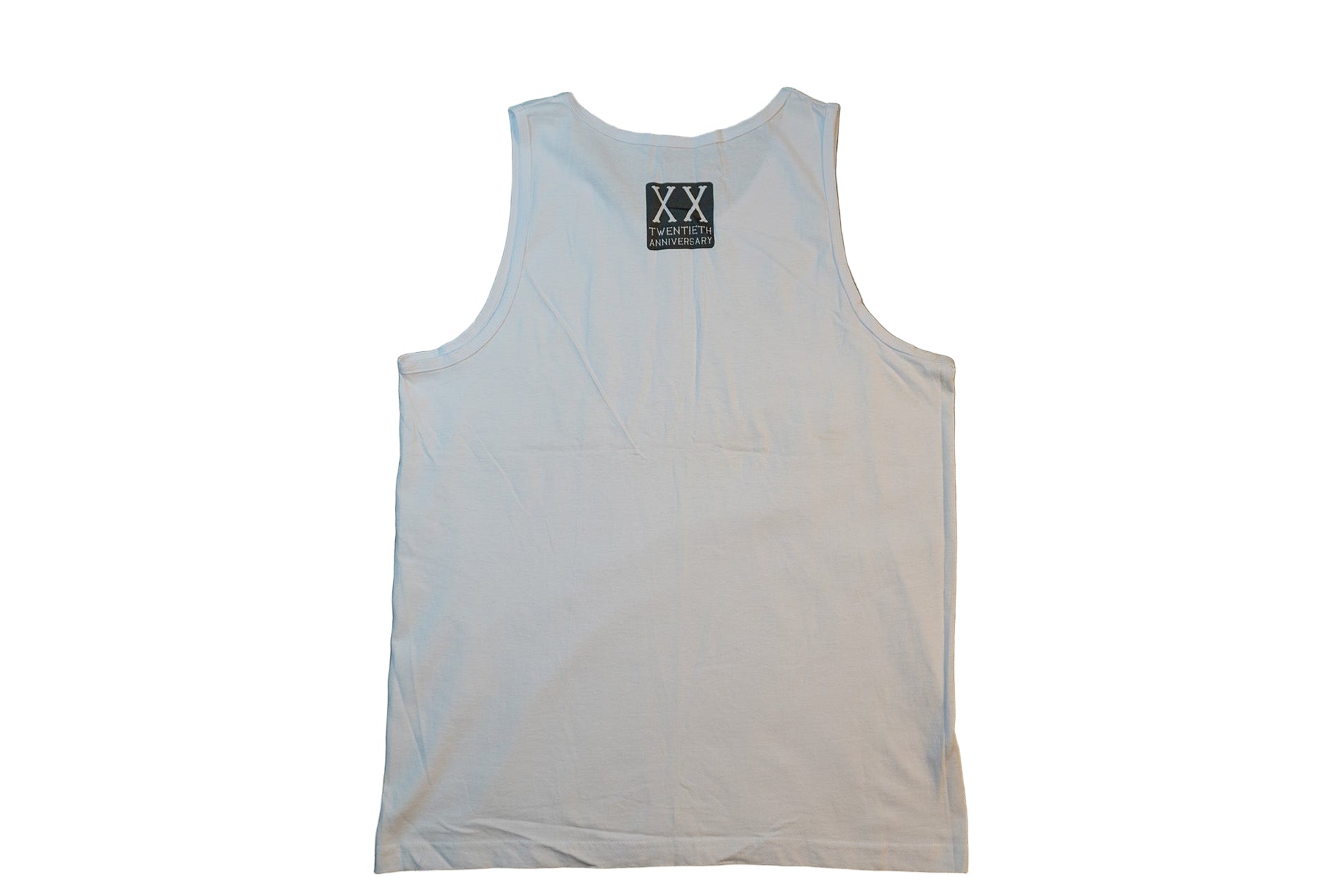 White Classic Tank Top with Black Logo