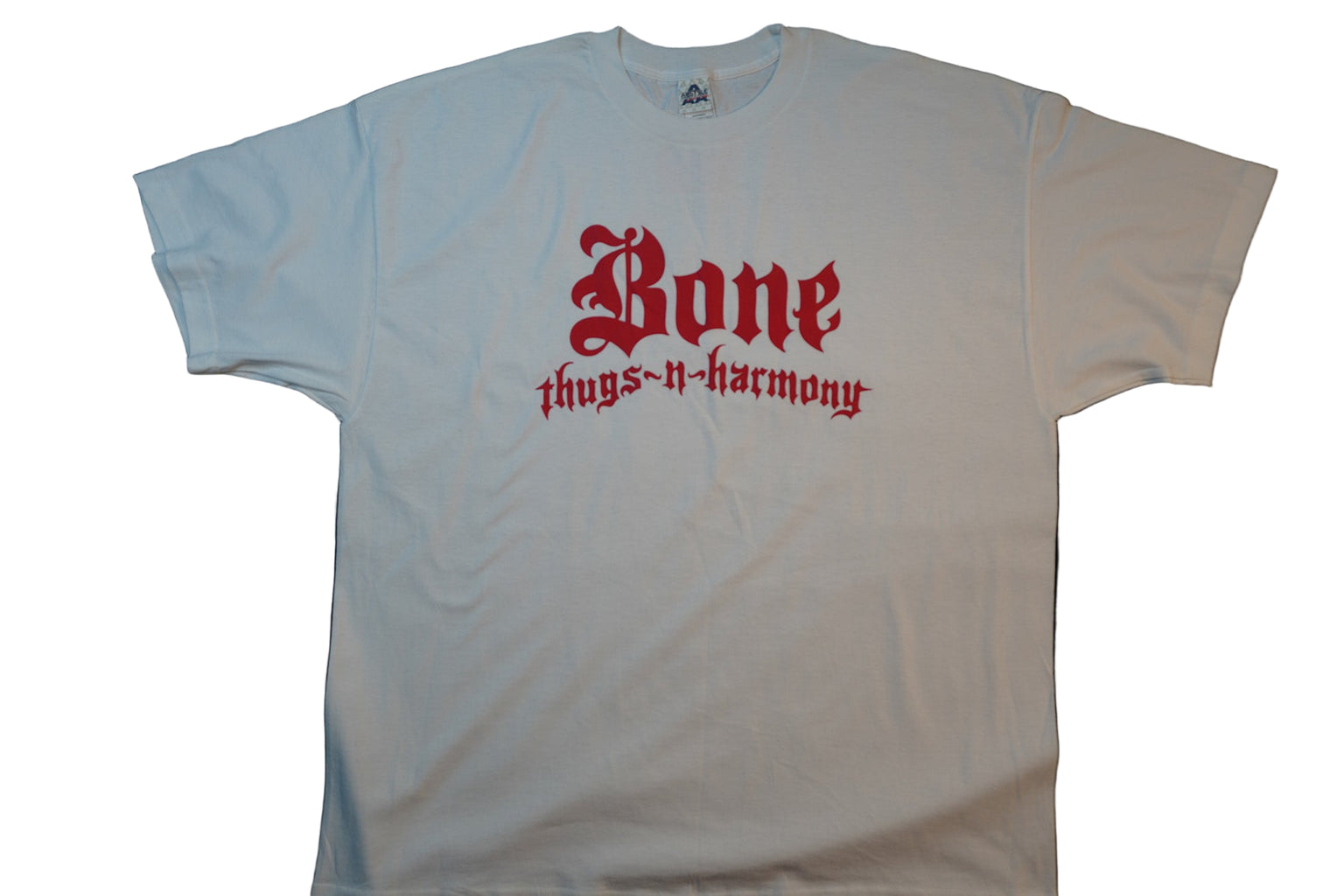 White Classic red print tee